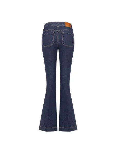 Flared Jeans with Contrast Stitching Rinascimento