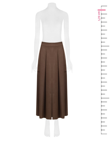 Rinascimento Long Pleated Polyviscose Cargo Skirt - Vestiti Firmati...