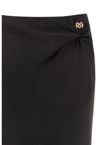 Gonna Lunga Svasata In Raso Con Targhetta Logo Rr Rinascimento
