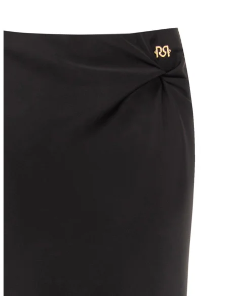 Gonna Lunga Svasata In Raso Con Targhetta Logo Rr Rinascimento