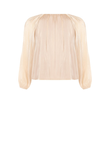 Blouse fluide grande taille en satin lamé avec découpes et détail bijou Rinascimento Curvy