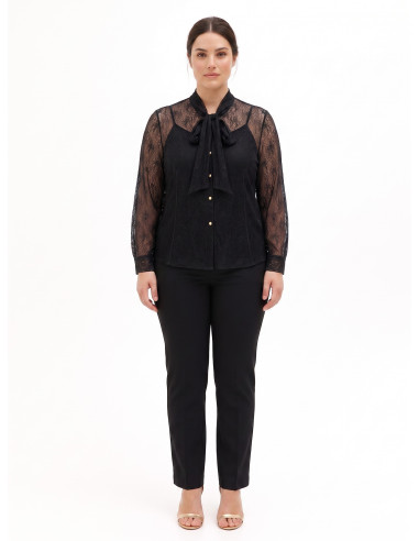 Ensemble composé d'un haut et d'une chemise en dentelle avec nœud «...