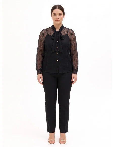 Set Curvy Top E Camicia In Pizzo Con Fiocco Rinascimento Curvy