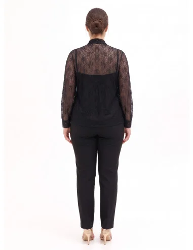 Ensemble grande taille avec top et chemisier en dentelle à nœud Rinascimento Curvy