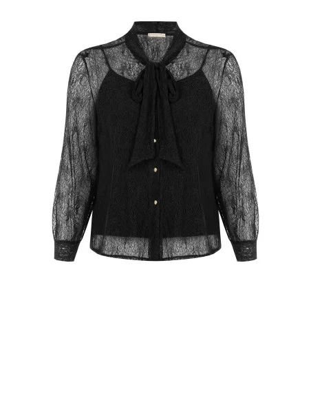 Ensemble grande taille avec top et chemisier en dentelle à nœud Rinascimento Curvy