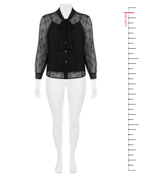 Curvy Top and Lace Blouse Set with Bow – Rinascimento Curvy - Vesti...