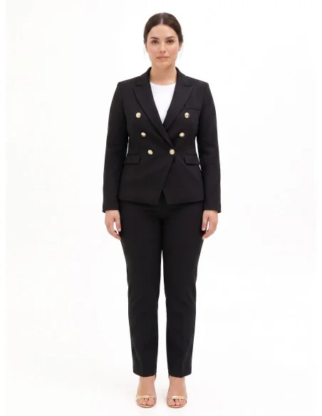 Veste blazer cintrée grande taille à double boutonnage Rinascimento Curvy