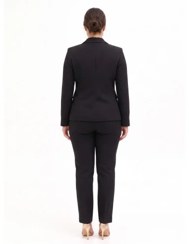 Curvy Fitted Double-Breasted Blazer Jacket Rinascimento Curvy