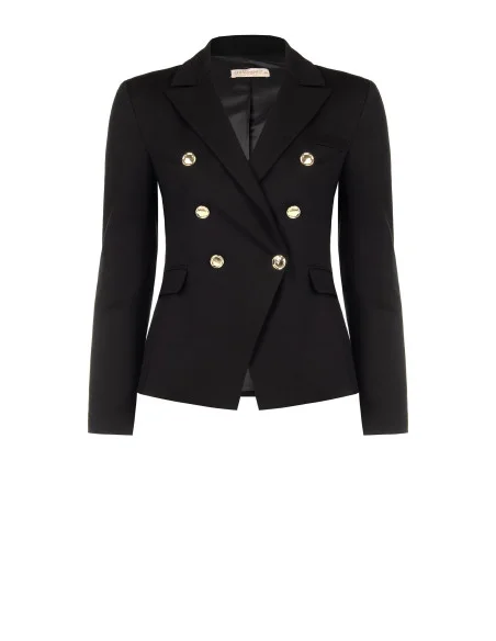 Curvy Fitted Double-Breasted Blazer Jacket Rinascimento Curvy