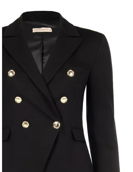 Curvy Fitted Double-Breasted Blazer Jacket Rinascimento Curvy