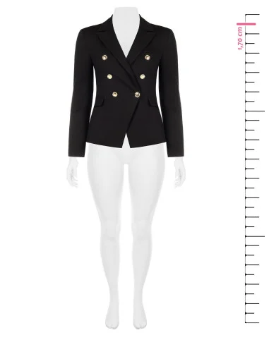 Veste blazer cintrée grande taille à double boutonnage Rinascimento Curvy