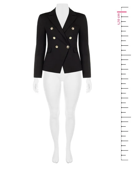 Giacca Blazer Curvy Sfiancata Doppio Petto Rinascimento Curvy