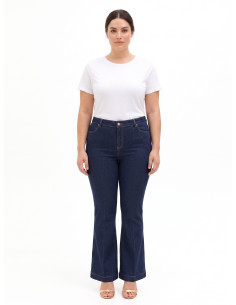 Rinascimento Curvy Stretch Curvy Flare Jeans - Vestiti Firmati Life...