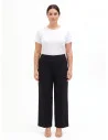 Curvy Palazzo Trousers in Milano-Stitch Fabric with Side Zip Rinascimento Curvy