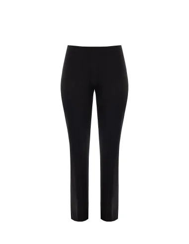 Pantalon palazzo grande taille en jersey Milano avec fermeture éclair latérale Rinascimento Curvy