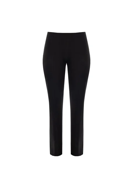 Pantalon palazzo grande taille en jersey Milano avec fermeture éclair latérale Rinascimento Curvy