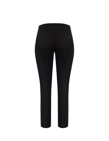 Curvy Palazzo Trousers in Milano-Stitch Fabric with Side Zip Rinascimento Curvy