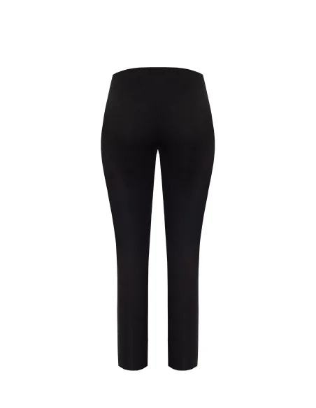 Curvy Palazzo Trousers in Milano-Stitch Fabric with Side Zip Rinascimento Curvy