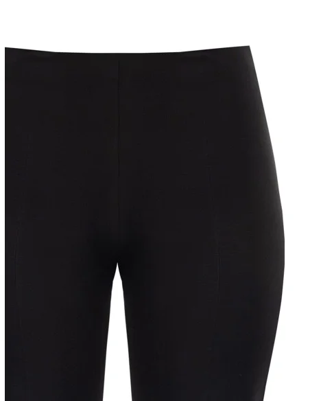 Curvy Palazzo Trousers in Milano-Stitch Fabric with Side Zip Rinascimento Curvy