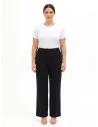 Curvy Palazzo Trousers in Cady Fabric with Elasticated Back Rinascimento Curvy
