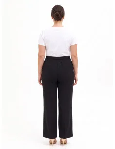 Pantaloni Palazzo Curvy In Tessuto Cadi Con Elastico Dietro Rinascimento Curvy 2