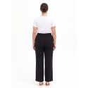 Pantalon palazzo grande taille en tissu Cadi avec élastique à l'arrière – Rinascimento Curvy