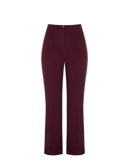 Curvy Palazzo Trousers in Cadi Fabric with Elasticated Waist at the...