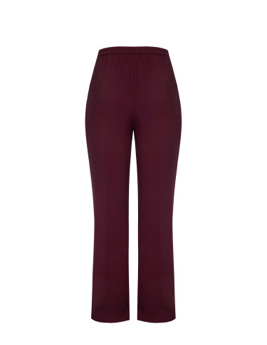 Curvy Palazzo Trousers in Cadi Fabric with Elasticated Waist at the...