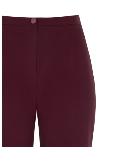 Pantalon palazzo grande taille en tissu Cadi avec élastique à l'arr...