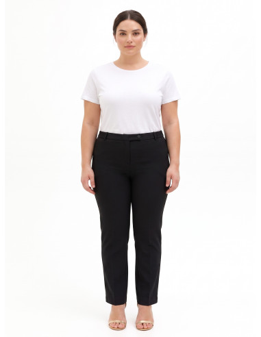 Pantaloni Curvy A Sigaretta In Tessuto Cadi Con Elastico Dietro Rinascimento Curvy