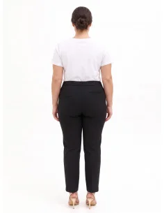 Pantalon curvy cigarette en tissu cadi avec élastique à l’arrière Rinascimento Curvy 2