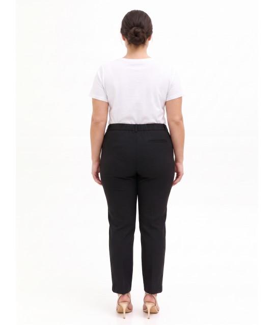 Pantaloni Curvy A Sigaretta In Tessuto Cadi Con Elastico Dietro Rinascimento Curvy