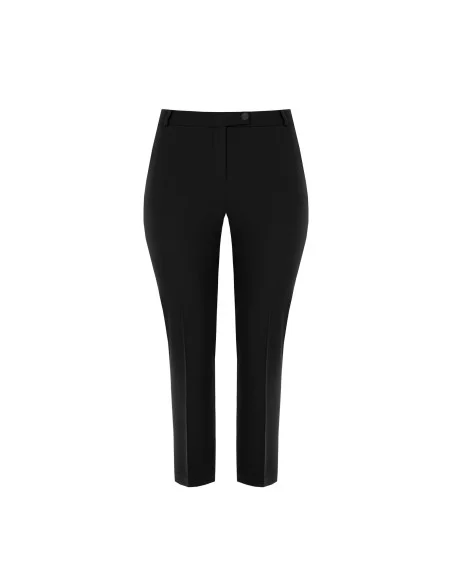 Curvy Cigarette Trousers in Cady Fabric with Elasticated Back Rinascimento Curvy
