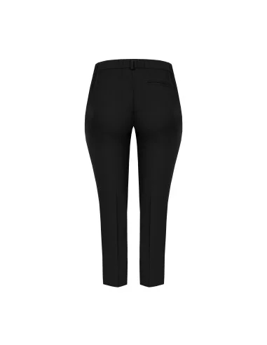 Curvy Cigarette Trousers in Cady Fabric with Elasticated Back Rinascimento Curvy