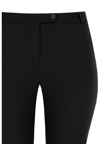 Pantalon cigarette pour femmes rondes en tissu Cadi avec élastique ...