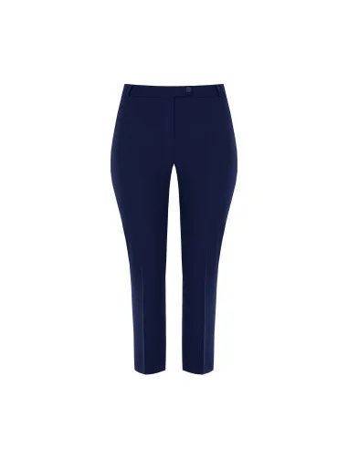 Curvy Cigarette Trousers in Cady Fabric with Elasticated Back Rinascimento Curvy