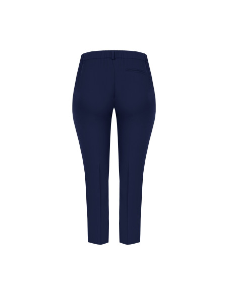 Pantalon cigarette pour femmes rondes en tissu Cadi avec élastique ...
