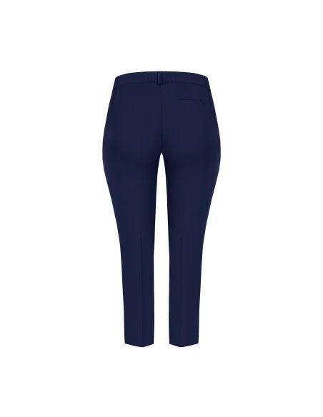 Pantalon curvy cigarette en tissu cadi avec élastique à l’arrière Rinascimento Curvy