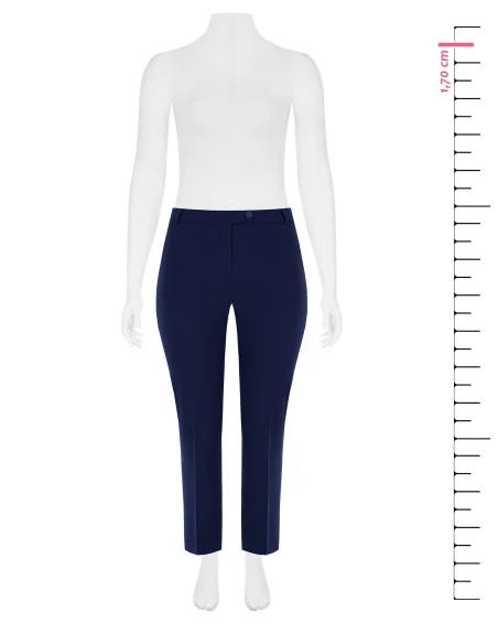 Curvy Cigarette Trousers in Cady Fabric with Elasticated Back Rinascimento Curvy