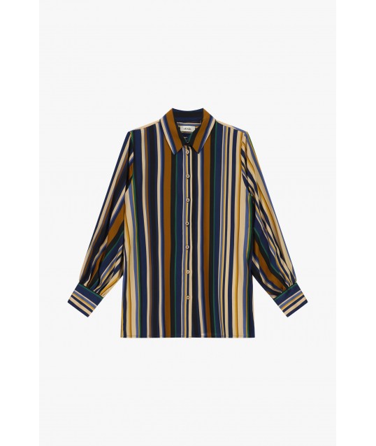 Dixie Striped Shirt with Buttons and Long Sleeves