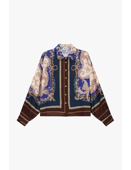 Dixie Oversized Paisley Bandana-Print Shirt