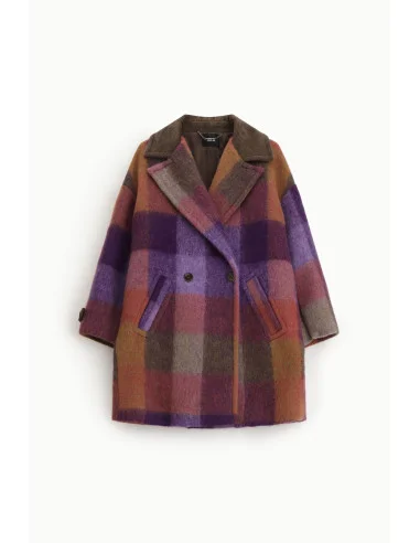 Cappotto A Quadri Con Chiusura Doppiopetto Dixie