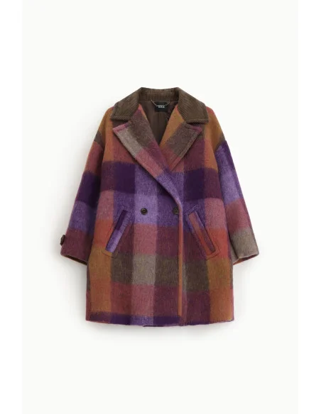Dixie Checked Double-Breasted Coat