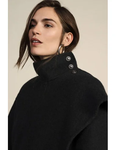Cappotto Lungo Con Collo Alto E Abbottonatura Dixie