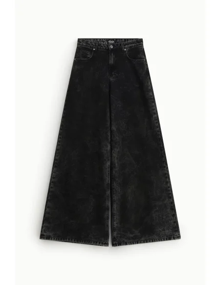 Jeans A Gamba Ampia Lavaggio Effetto Vintage Dixie