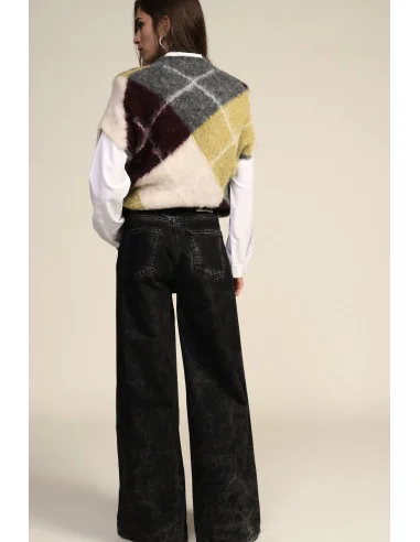 Dixie Vintage-Effect Wide-Leg Jeans