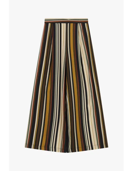 Dixie High-Waisted Multicoloured Striped Palazzo Trousers