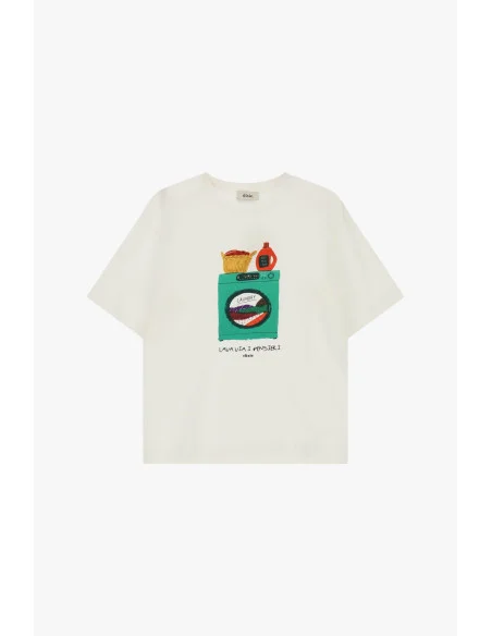 T-shirt à manches courtes, imprimé « Machine à laver », Relax Dixie