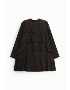 Robe courte à manches longues et volants, s'il vous plaît 2
