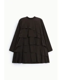 Robe courte à manches longues et volants, s'il vous plaît 2